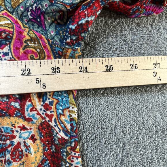 Camille & Co. Dress Womens XL Multicolor Paisley Tiered Bell Sleeves Boho Hippie - Picture 8 of 8